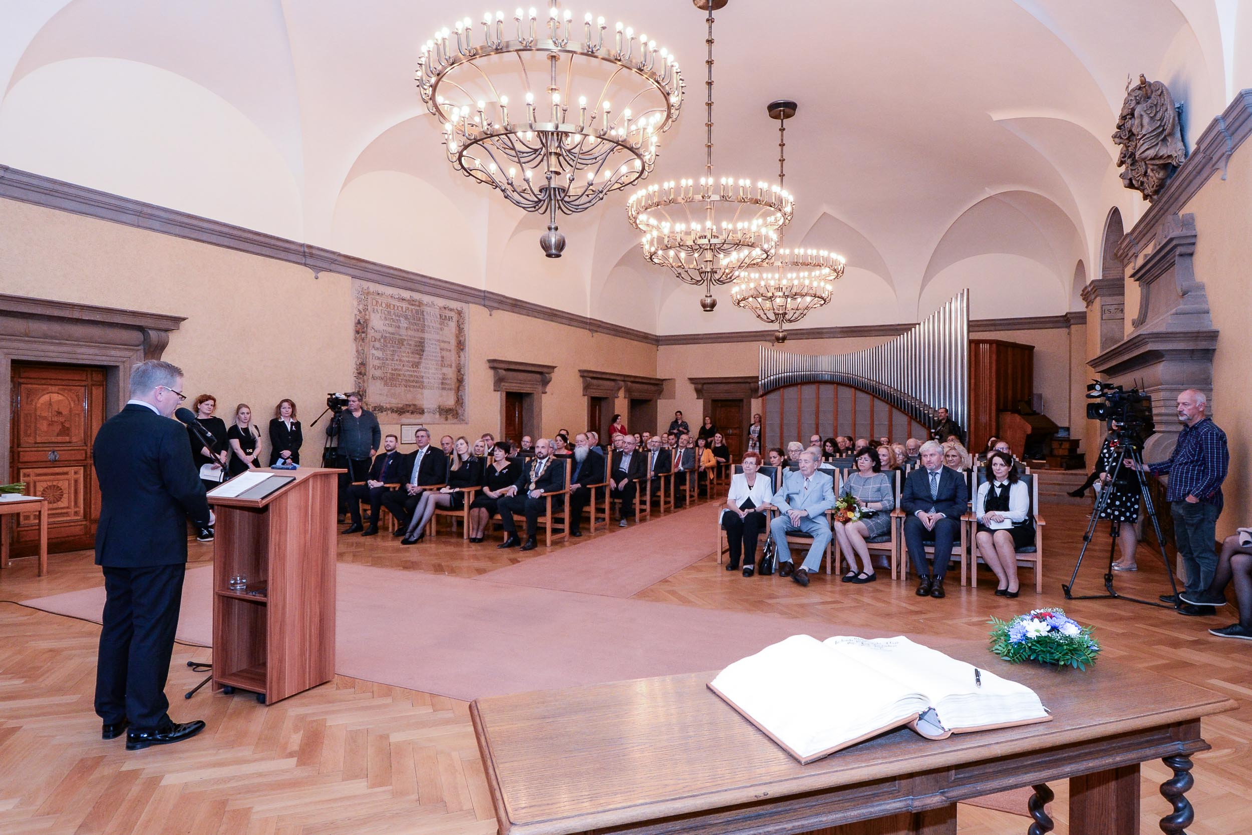 Světoznámou tenistku Barboru Strýcovou i další tři významné osobnosti ocenilo město Plzeň (foto: M. Pecuch, 28.10.2023)