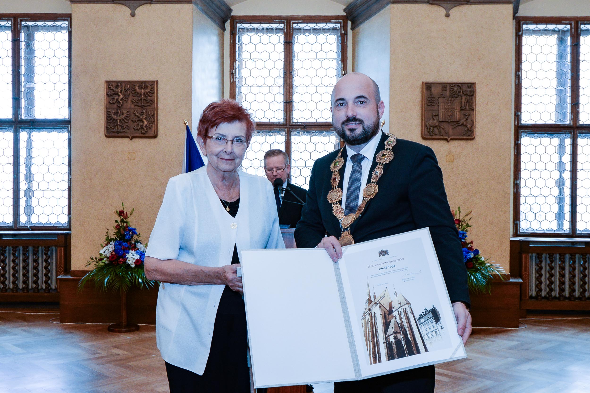 Světoznámou tenistku Barboru Strýcovou i další tři významné osobnosti ocenilo město Plzeň (foto: M. Pecuch, 28.10.2023)