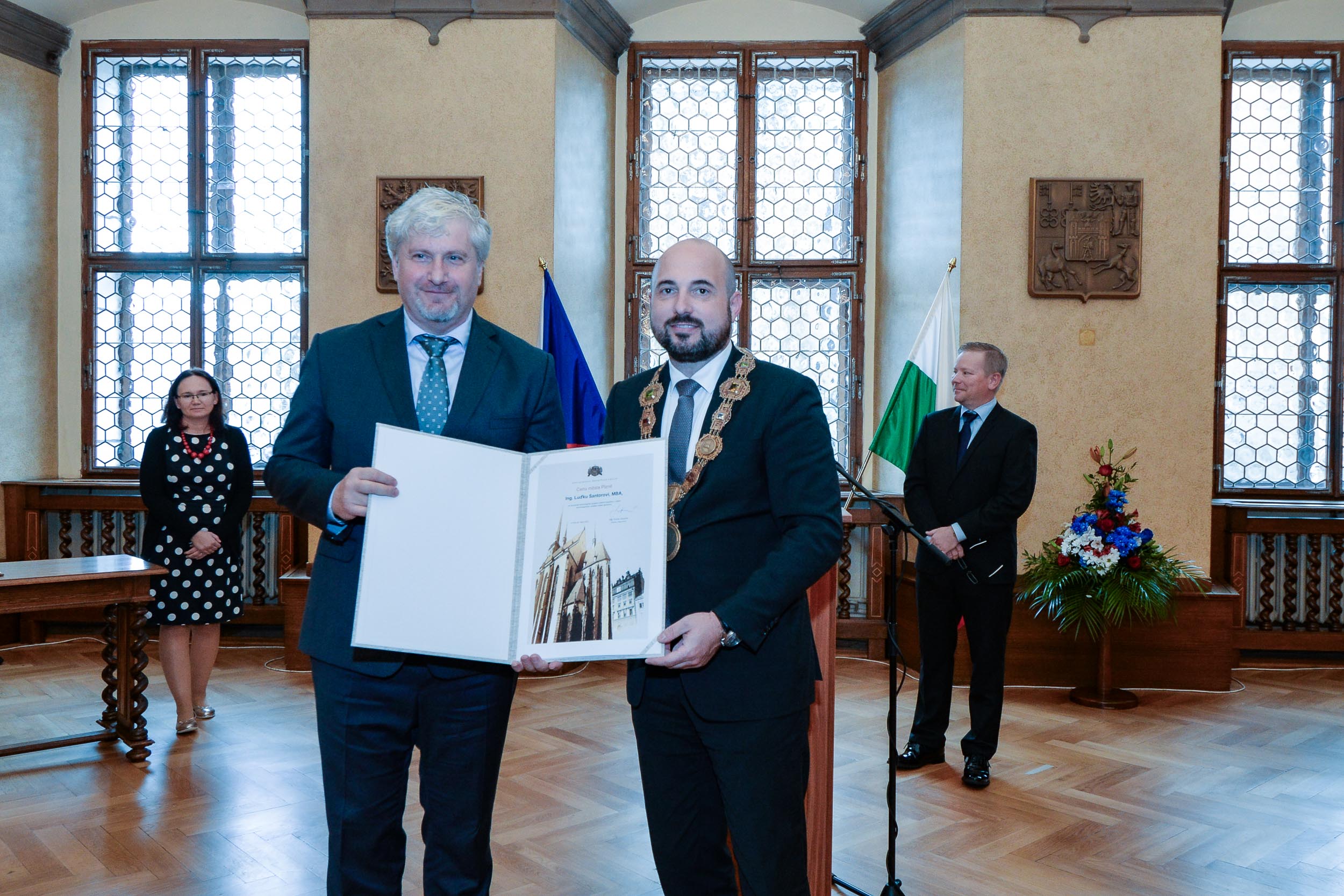Světoznámou tenistku Barboru Strýcovou i další tři významné osobnosti ocenilo město Plzeň (foto: M. Pecuch, 28.10.2023)