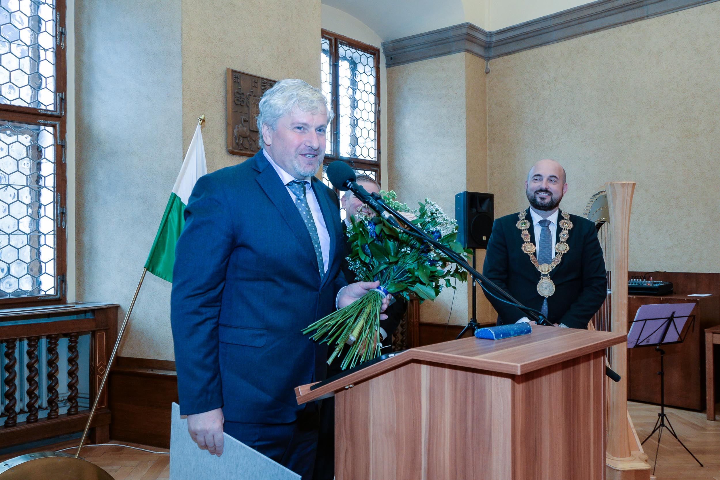Světoznámou tenistku Barboru Strýcovou i další tři významné osobnosti ocenilo město Plzeň (foto: M. Pecuch, 28.10.2023)
