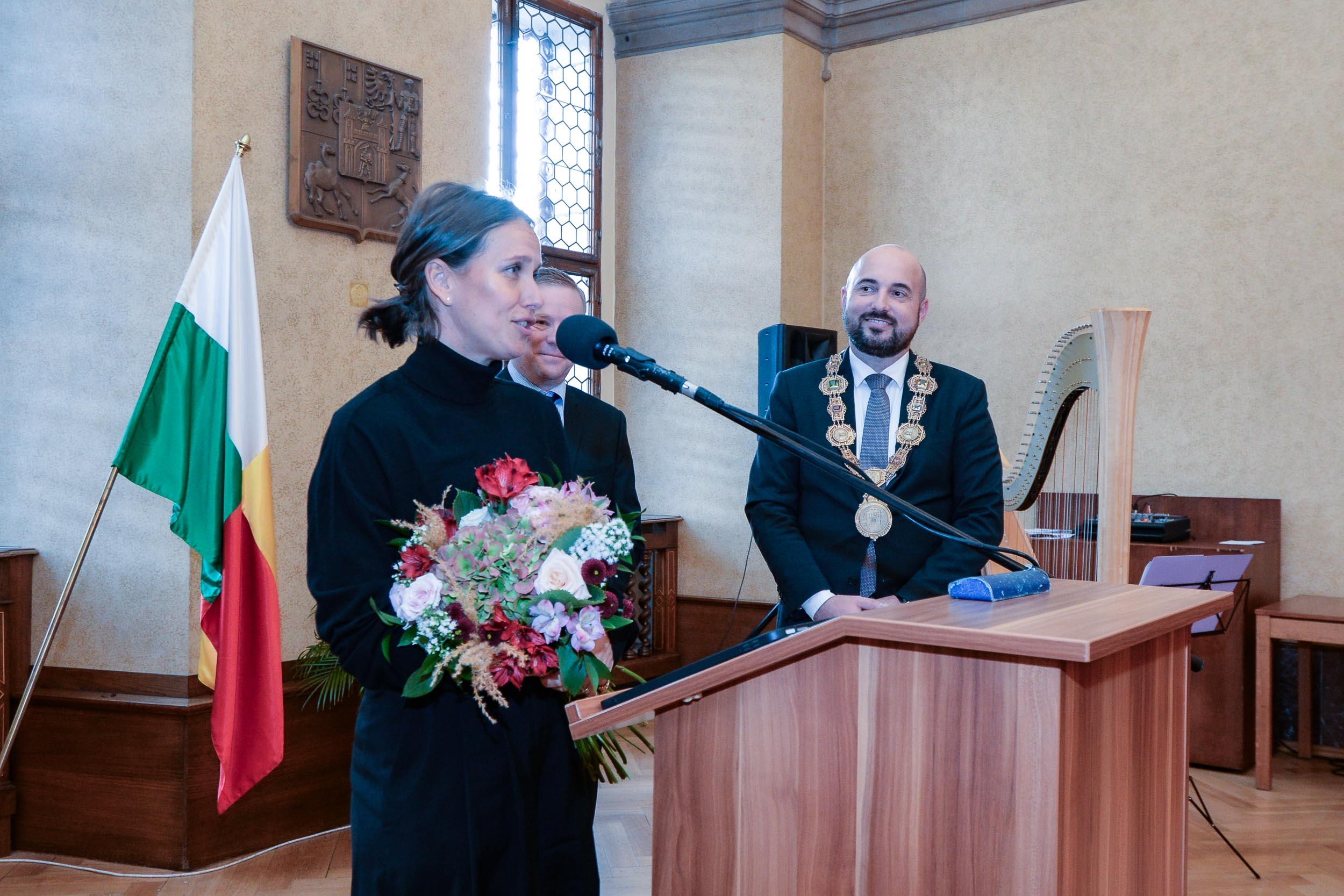 Světoznámou tenistku Barboru Strýcovou i další tři významné osobnosti ocenilo město Plzeň (foto: M. Pecuch, 28.10.2023)