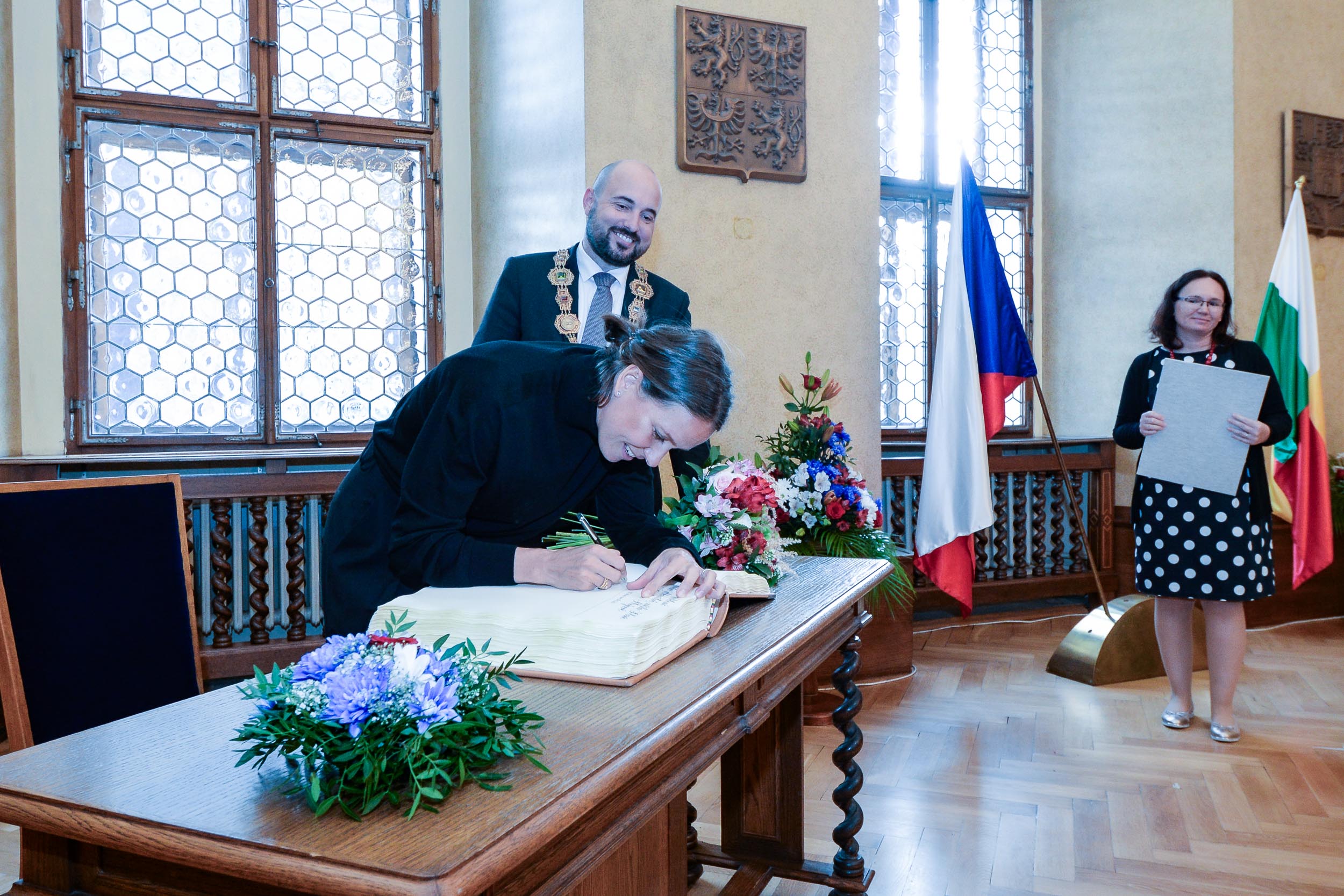 Světoznámou tenistku Barboru Strýcovou i další tři významné osobnosti ocenilo město Plzeň (foto: M. Pecuch, 28.10.2023)