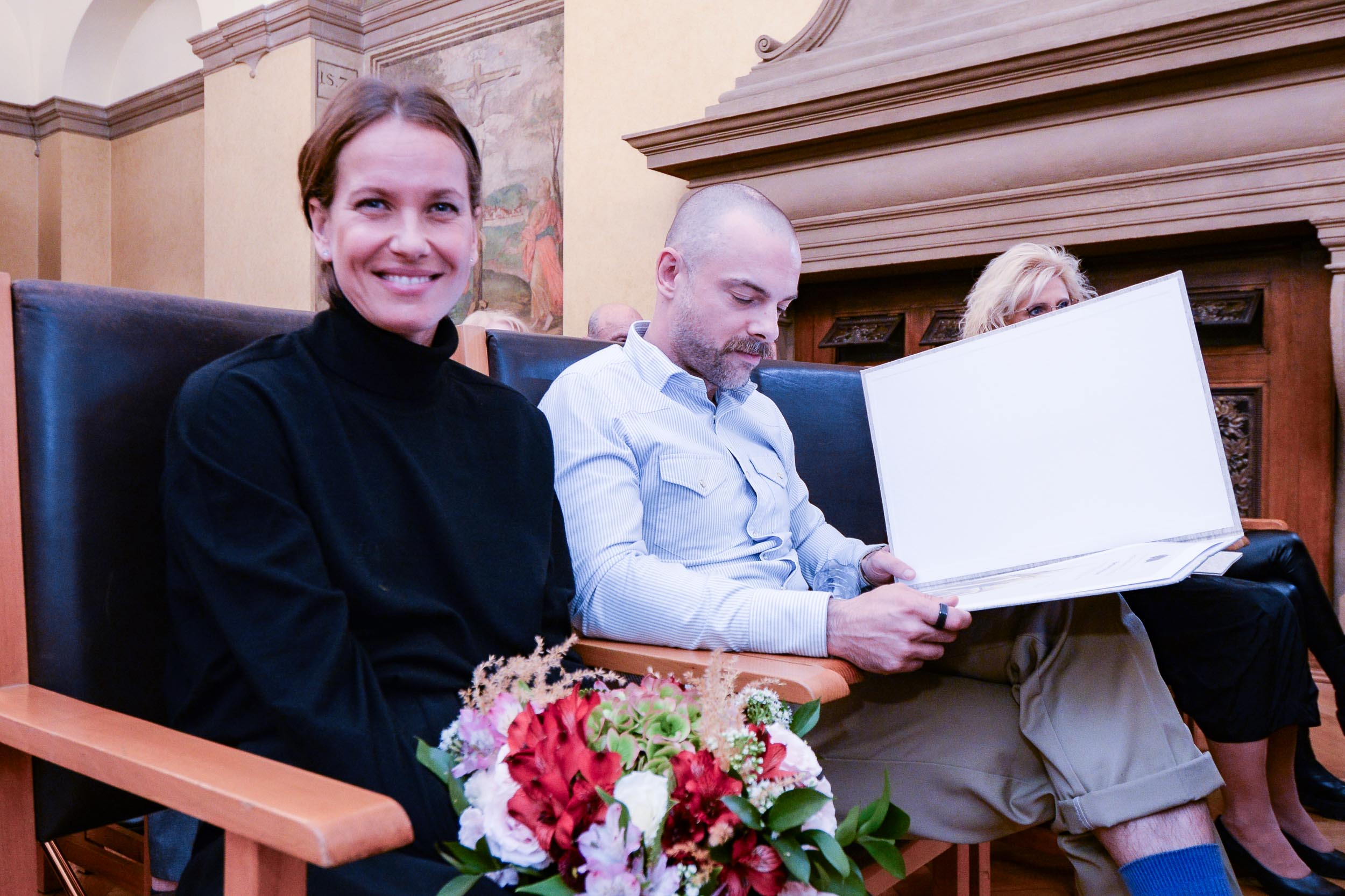 Světoznámou tenistku Barboru Strýcovou i další tři významné osobnosti ocenilo město Plzeň (foto: M. Pecuch, 28.10.2023)