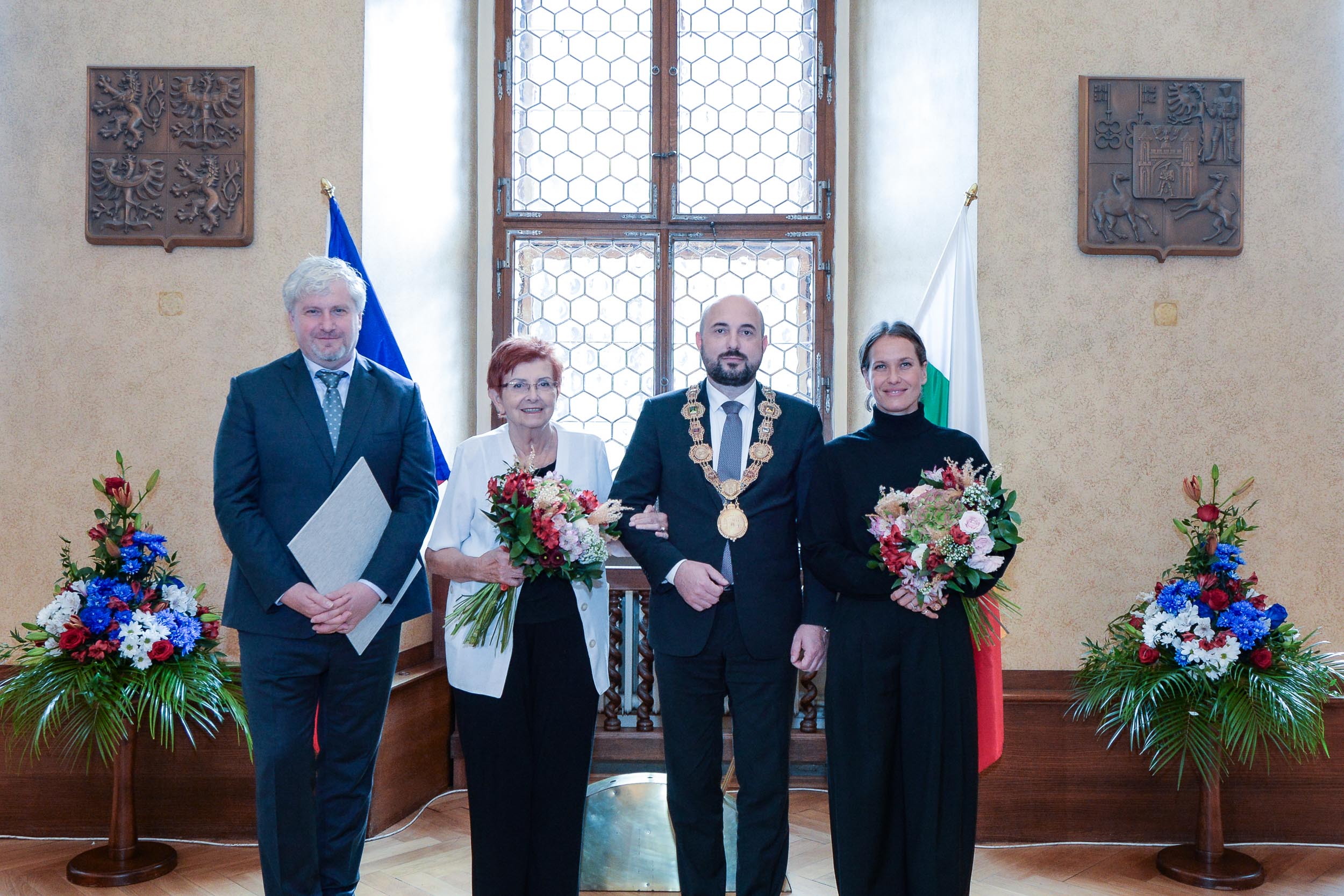 Světoznámou tenistku Barboru Strýcovou i další tři významné osobnosti ocenilo město Plzeň (foto: M. Pecuch, 28.10.2023)