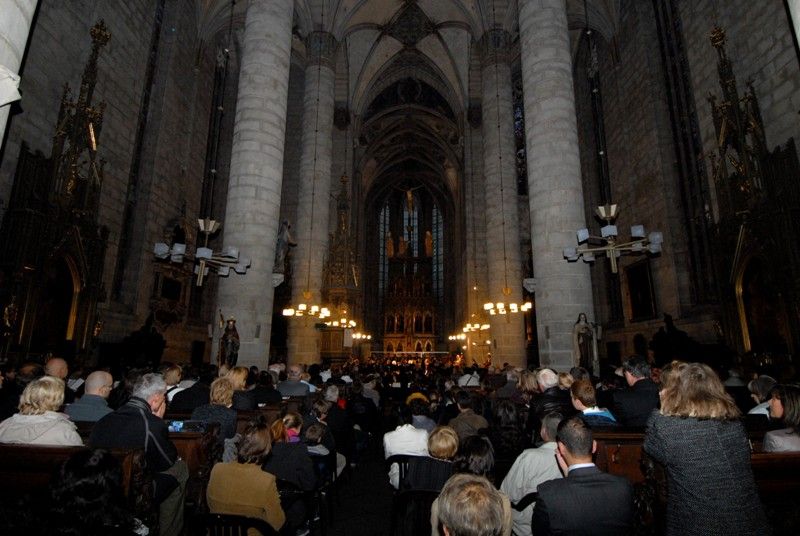 V katedrále sv. Bartoloměje poprvé vystoupili Řezenští vrabčáci