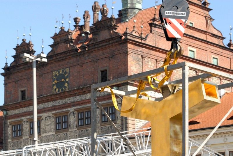 Instalace kašen na náměstí Republiky