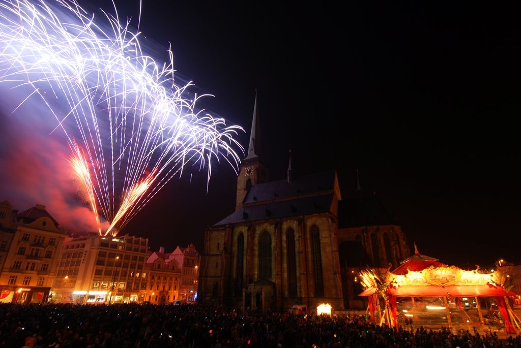 Oslavy vzniku republiky - ohňostroj