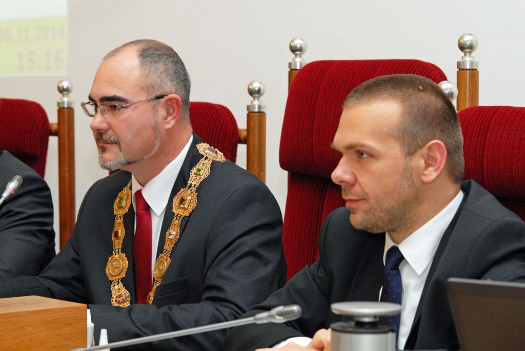 Primátorem byl 28 hlasy zvolen Martin Zrzavecký (ČSSD), prvním náměstkem pro oblast kultury, cestovního ruchu, památkové péče a projektu Plzeň – Evropské hlavní město kultury 2015 Martin Baxa z ODS (27 hlasy), náměstkem pro oblast ekonomickou Pavel Kotas z ČSSD (27 hlasy), náměstkem pro oblast dopravy a životního prostředí Petr Náhlík z KDU - ČSL (27 hlasy), náměstkem pro oblast technickou Pavel Šindelář z ODS (28 hlasy) a náměstkyní pro oblast školství a sociálních věcí Eva Herinková z ČSSD (27 hlasy). Zastupitelstvo zvolilo i ostatní uvolněné členy rady pro oblast nakládání s majetkem města Helenu Matoušovou z ODS (27 hlasy), pro oblast podpory podnikání a sportu Michala Dvořáka z hnutí Občané patrioti (28 hlasy) a neuvolněného člena rady pro oblast správy městských nemovitostí Davida Šloufa z ODS (27 hlasy). (foto: 6.11.2014)
