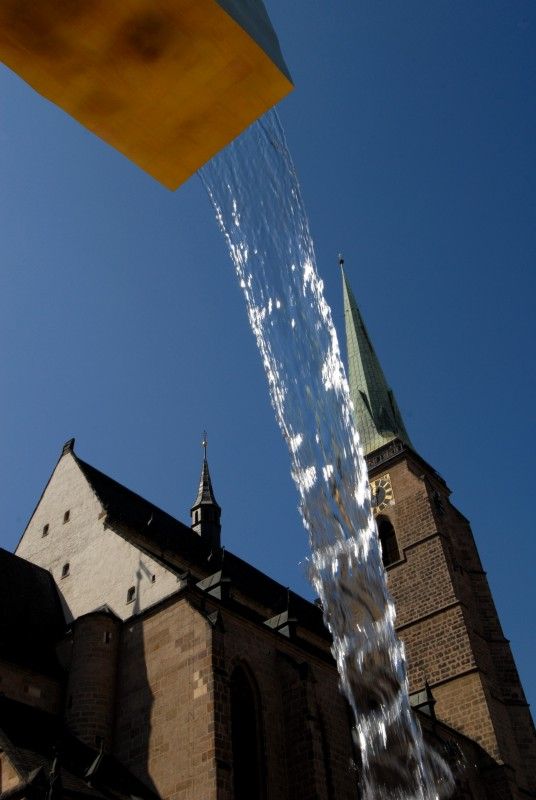 Detail chrliče nazvaného Anděl