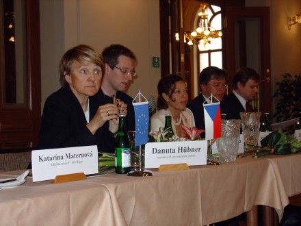 Návštěva komisařky EU pro regionální politiku (DG Regio) Danuty Hübnerové v Plzni - pracovní jednání se zástupci města.