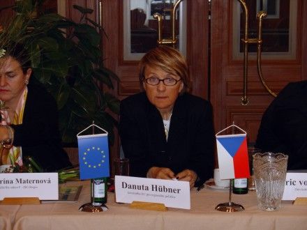 Návštěva komisařky EU pro regionální politiku (DG Regio) Danuty Hübnerové v Plzni - pracovní jednání se zástupci města.