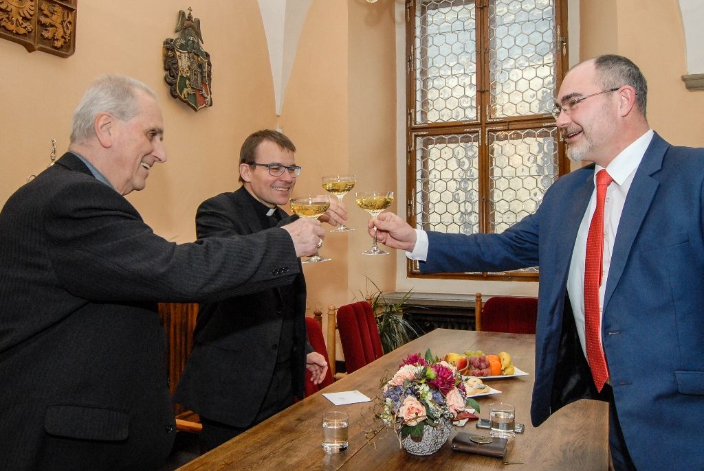 Primátora navštivili nový biskup i jeho předchůdce