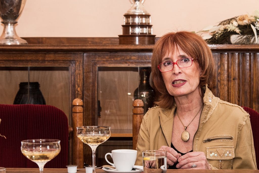 Členku činohry Divadla Josefa Kajetána Tyla v Plzni Moniku Švábovou přijal u příležitosti jejích 70. narozenin primátor města Martin Zrzavecký a první náměstek Martin Baxa. (foto: 24.3.2016)
