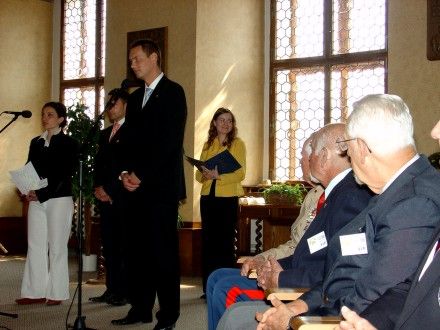 Předávání pamětních listů města Plzně