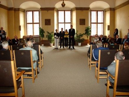 Předávání pamětních listů města Plzně