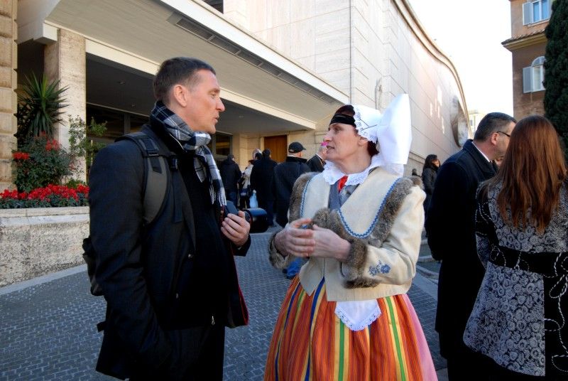 Marcela Krejsová po generální audiencí u papeže