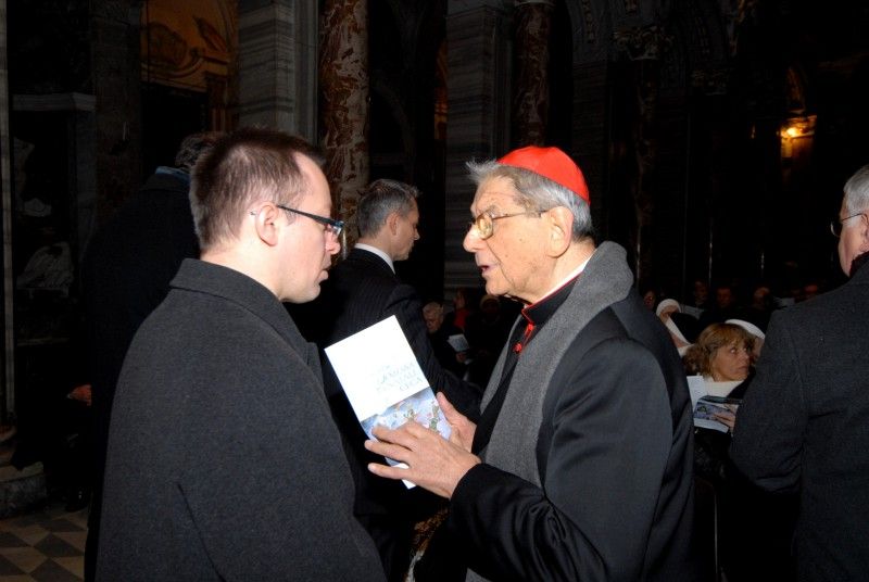 Msgr. Marcel Šmejkal a kardinál Giovanni Coppa - bývalý papežský nuncius v Praze