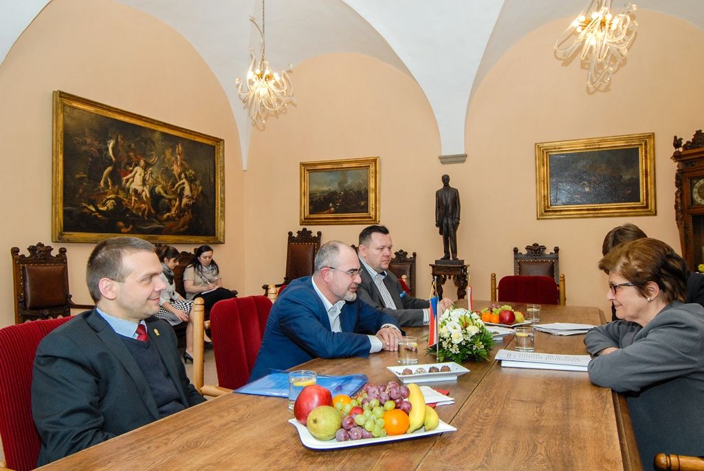 Primátor města Martin Zrzavecký přijal velvyslankyni Polska na plzeňské radnici 28.4.2016