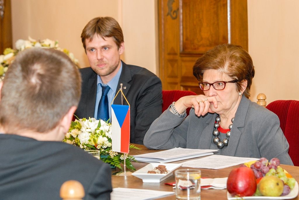 Primátor města Martin Zrzavecký přijal velvyslankyni Polska na plzeňské radnici 28.4.2016