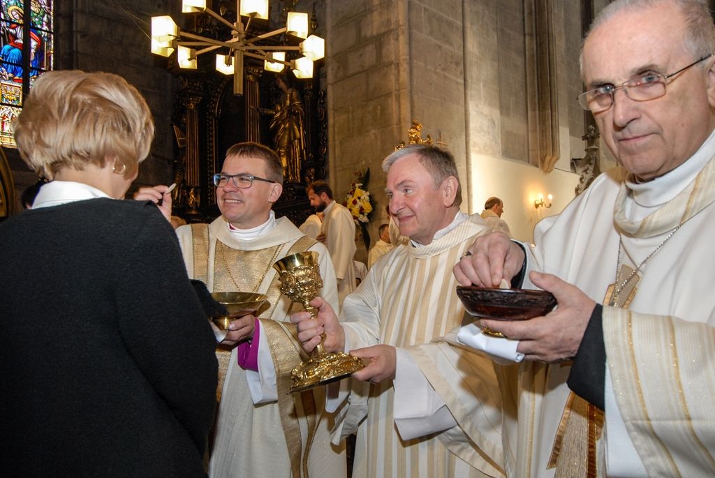 Poprvé v historii zažili Plzeňané v katedrále svatého Bartoloměje svěcení nového biskupa, do čela Plzeňské diecéze se dnes oficiálně postavil Mons. Tomáš Holub, kterého 12. února novým plzeňským biskupem jmenoval Svatý otec, papež František. Biskupské svěcení přijal z rukou pražského arcibiskupa, kardinála Dominika Duky, spolusvětiteli byli emeritní plzeňský biskup Mons. František Radkovský a řezenský biskup Dr. Rudolf Voderholzer. Po slavnostních okamžicích v katedrále sv. Bartoloměje nově vysvěcený plzeňský biskup Tomáš Holub, biskup František Radkovský, náměstci primátora Martin Baxa a Petr Náhlík i zástupci Armády České republiky vzdali úctu odvaze a dobrému srdci mladých mužů a žen, kteří se vylodili na starém kontinentu na plážích severní Francie a přes ohromné oběti přijeli do Československa. (foto: 30.4.2016)