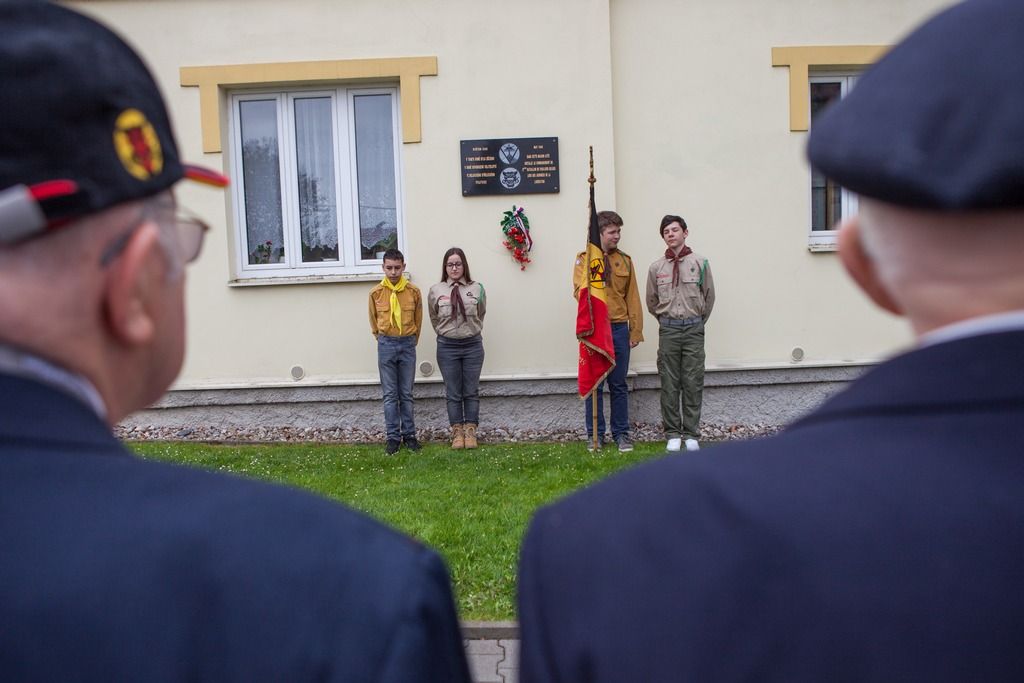 Belgičtí veteráni ve Staňkově (foto: V. Štaif, 5.5.2016)