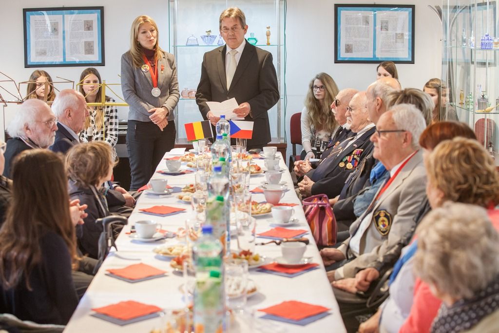 Belgičtí veteráni ve Staňkově (foto: V. Štaif, 5.5.2016)