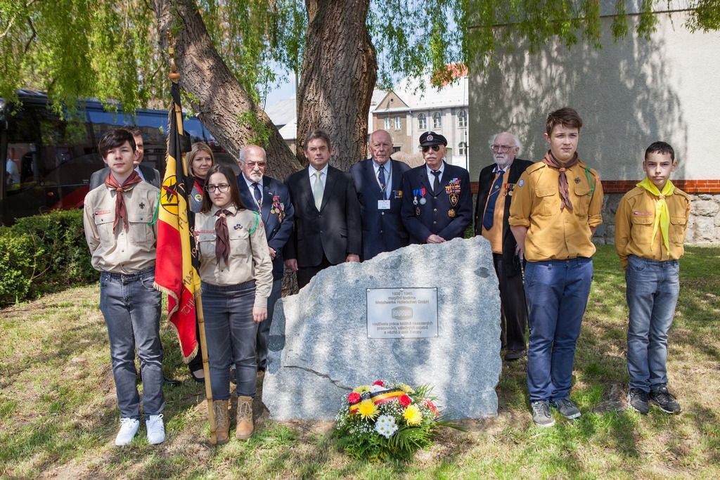 Belgičtí veteráni ve Staňkově (foto: V. Štaif, 5.5.2016)