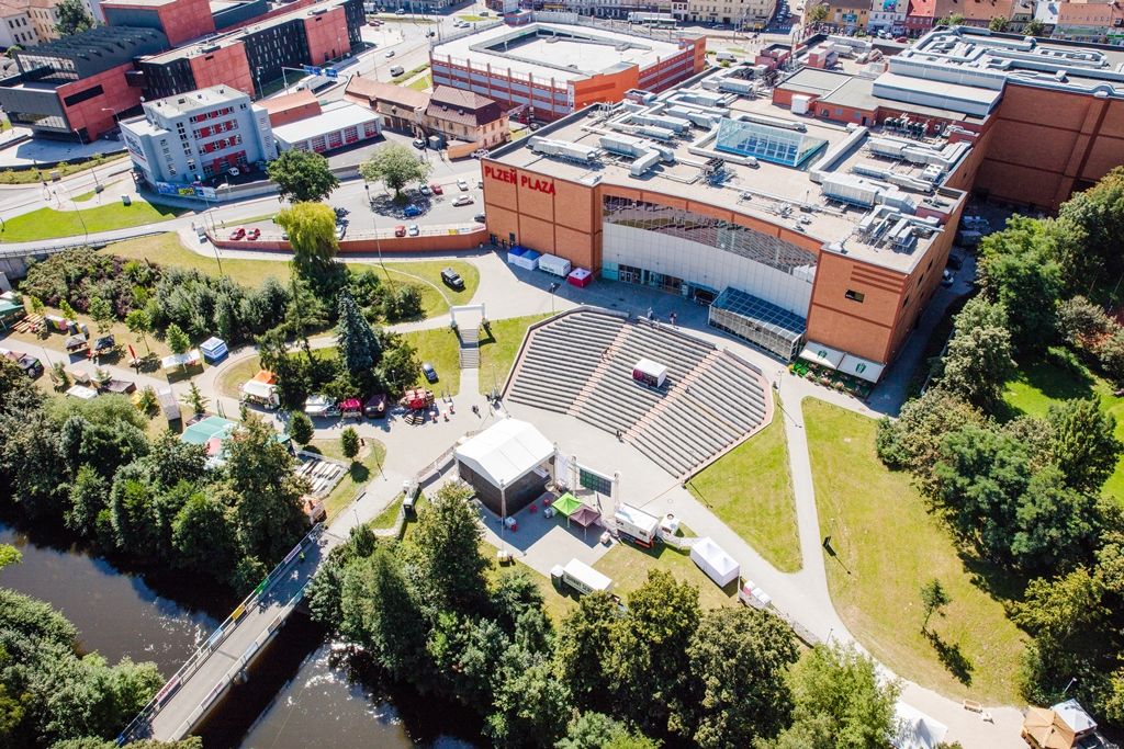 Snímky pořídili piloti ze Správy informačních technologií města Plzně prostřednictvím dronu