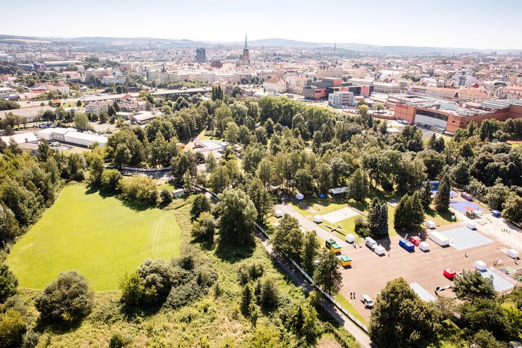 Snímky pořídili piloti ze Správy informačních technologií města Plzně prostřednictvím dronu