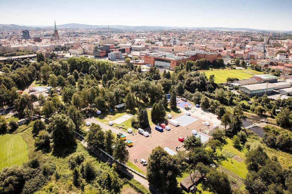 Olympijský park Plzeň 2016 - pohled z ptačí perspektivy