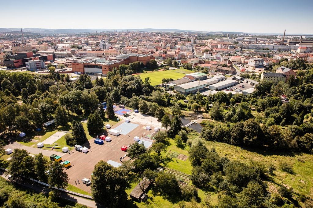 Snímky pořídili piloti ze Správy informačních technologií města Plzně prostřednictvím dronu