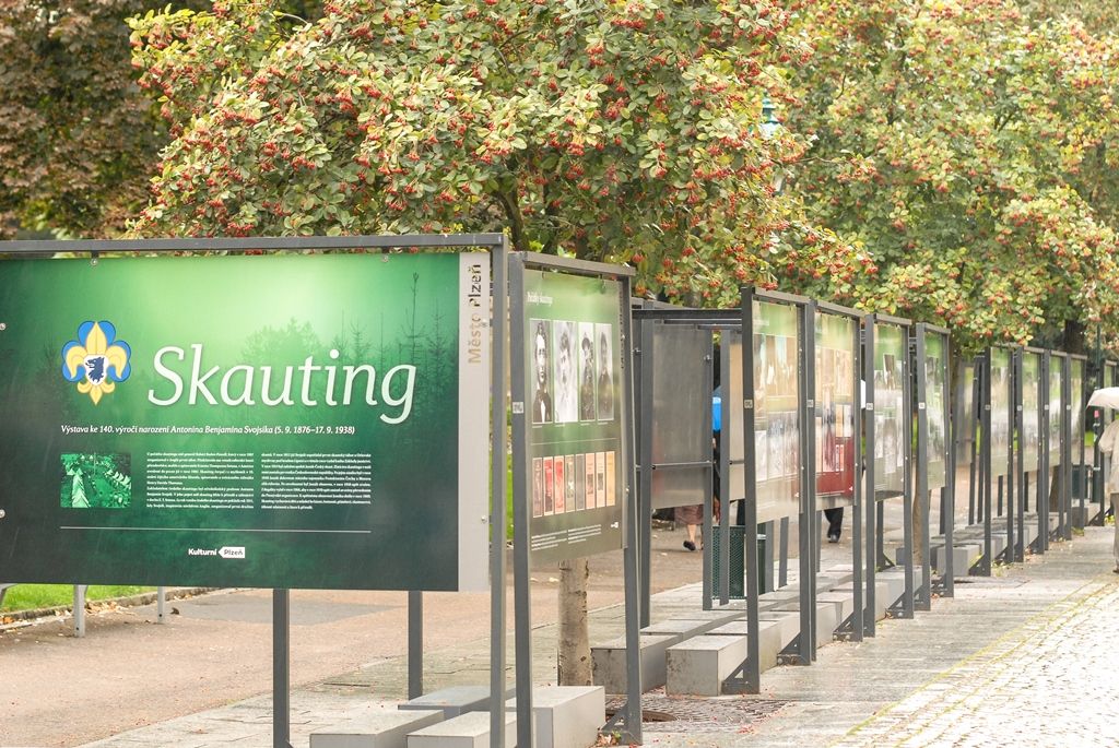 Plzeň si výstavou připomíná 140 let od narození zakladatele českého skautingu (foto: M. Pecuch, 3.9.2016)
