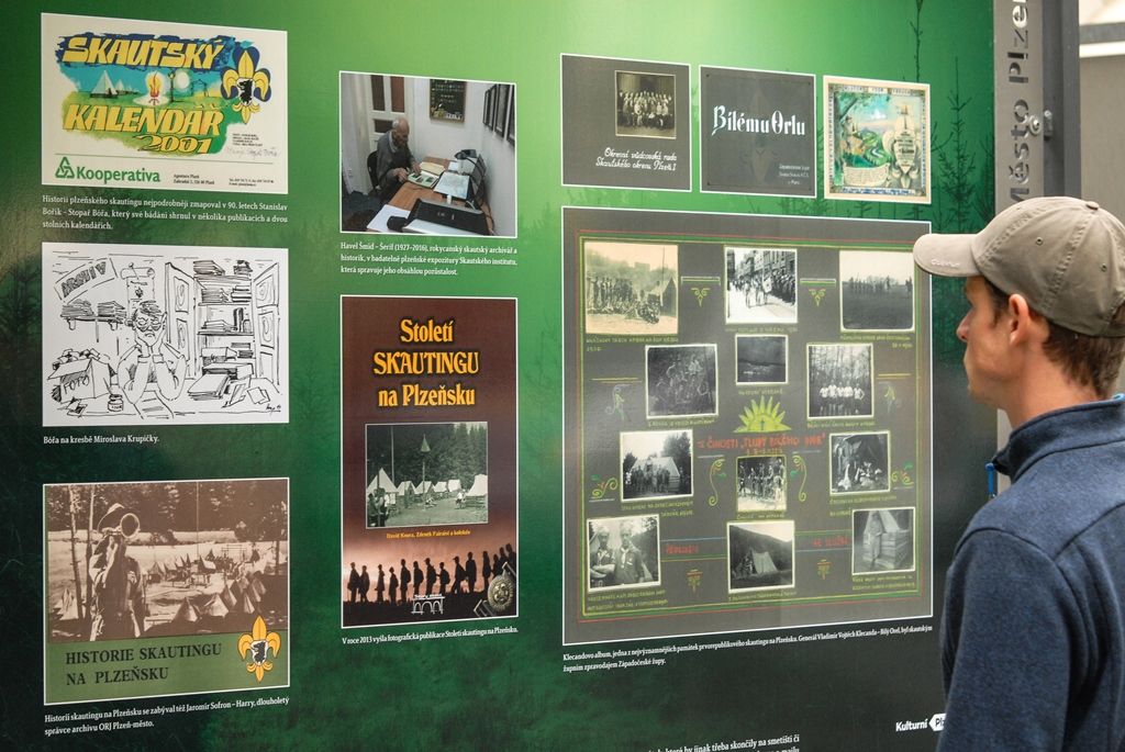 Plzeň si výstavou připomíná 140 let od narození zakladatele českého skautingu (foto: M. Pecuch, 3.9.2016)