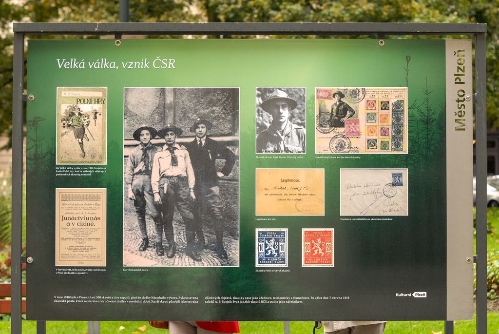 Plzeň si výstavou připomíná 140 let od narození zakladatele českého skautingu (foto: M. Pecuch, 3.9.2016)