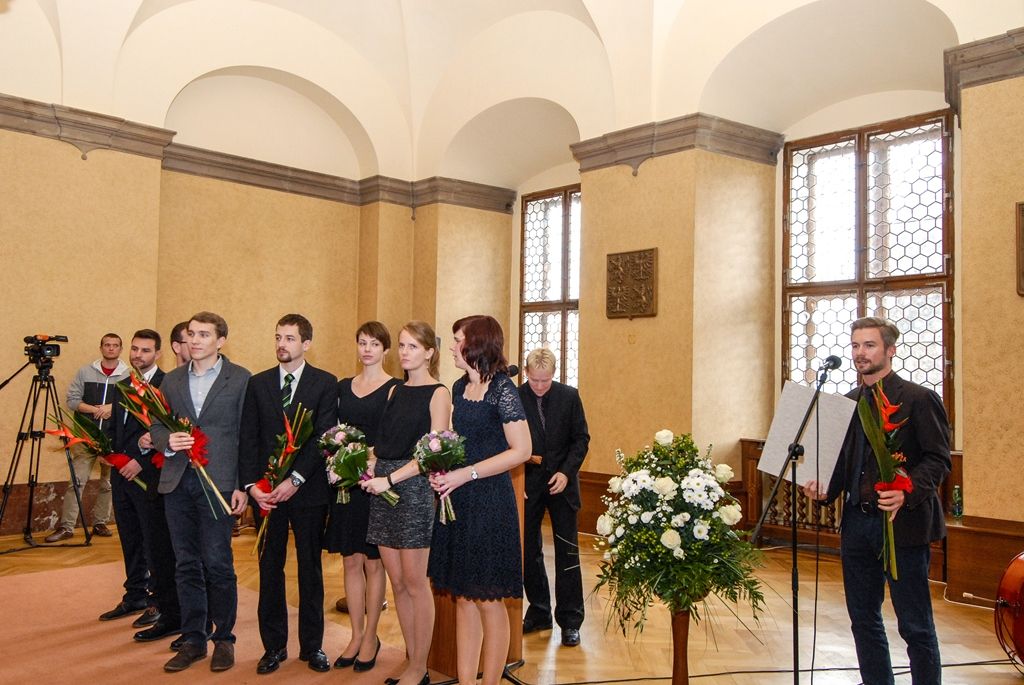 Cenu města Plzně získal tým mladých vědců, dvě osobnosti jsou nově čestnými občany, primátor předal i čtyři pečetě (foto: M. Pecuch, 28.10.2016)