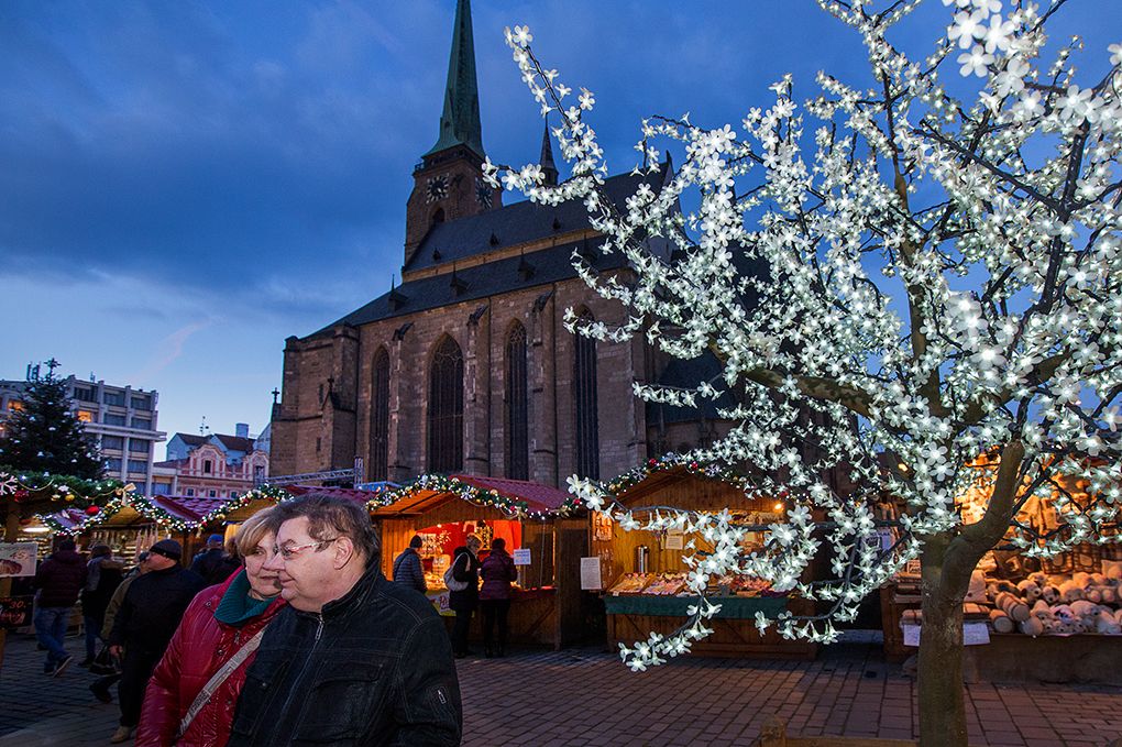 Plzeň rozsvítila svůj vánoční strom (foto: M. Chaloupka / M. Pecuch, 27.11.2016)