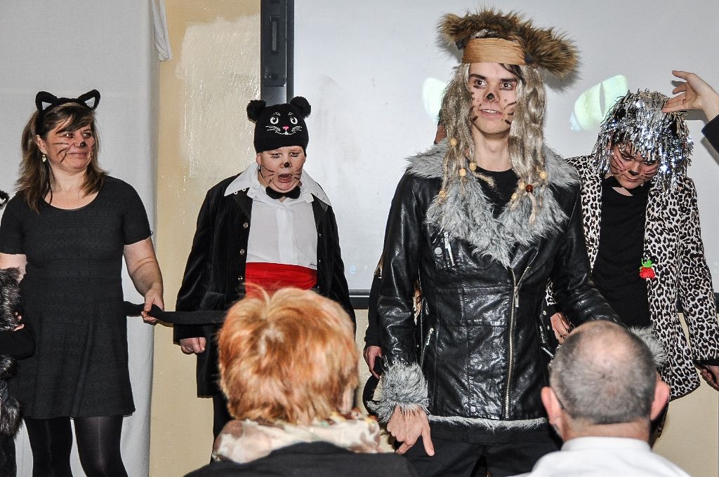 Muzikálové Kočky v podání žáků speciální školy zhlédl i primátor (foto: M. Pecuch, 5.12.2016)