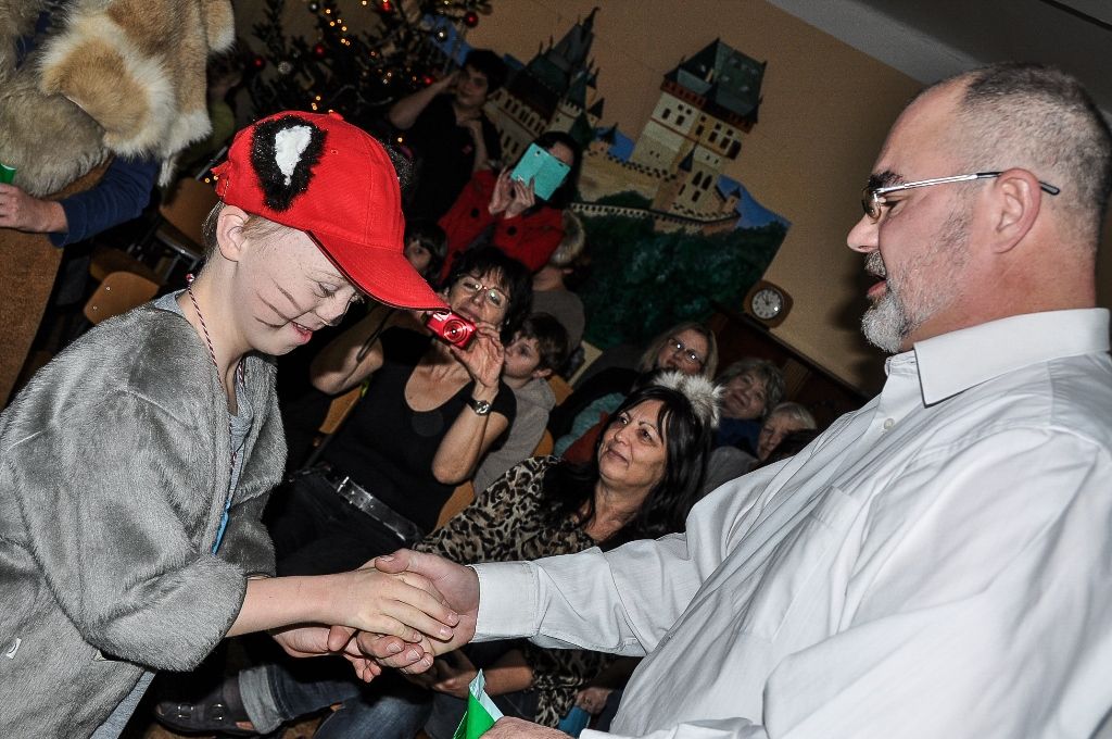 Muzikálové Kočky v podání žáků speciální školy zhlédl i primátor (foto: M. Pecuch, 5.12.2016)