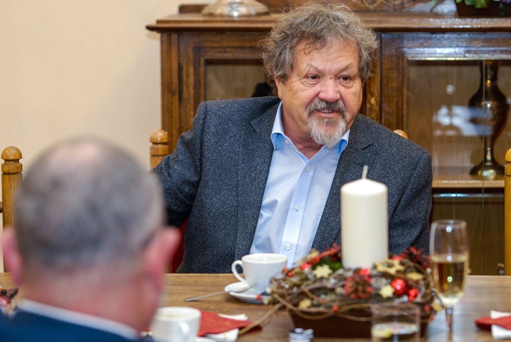 Herec Josef Nechutný na konci listopadu oslavil své životní jubileum (foto: M. Pecuch, 5.12.2016)