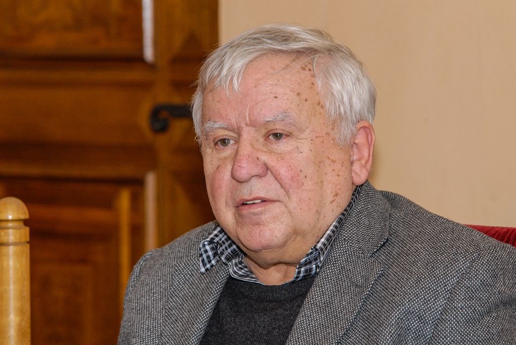 Primátor Zrzavecký a náměstek Baxa na plzeňské radnici přijali jubilanta architekta Jana Soukupa (foto: M. Pecuch, 12.1.2017)