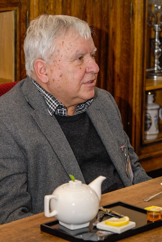 Primátor Zrzavecký a náměstek Baxa na plzeňské radnici přijali jubilanta architekta Jana Soukupa (foto: M. Pecuch, 12.1.2017)