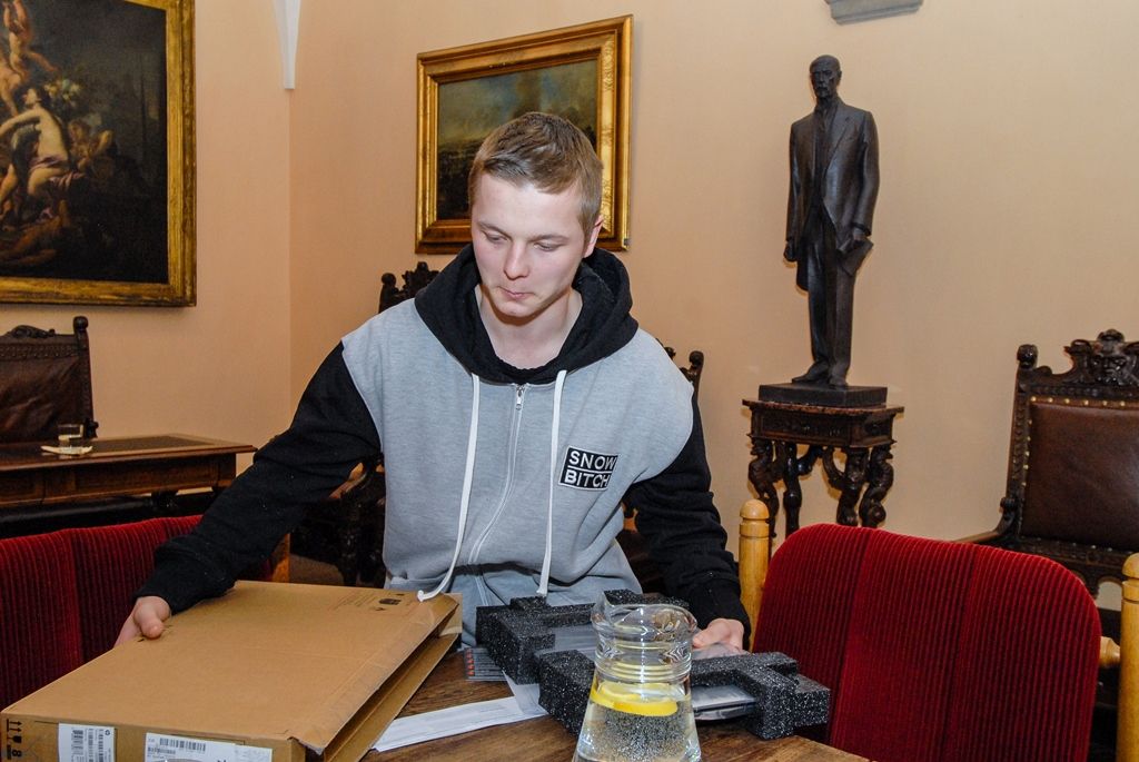 Primátor poděkoval mladému Plzeňanovi za záchranu topícího (foto: M. Pecuch, 10.2.2017)