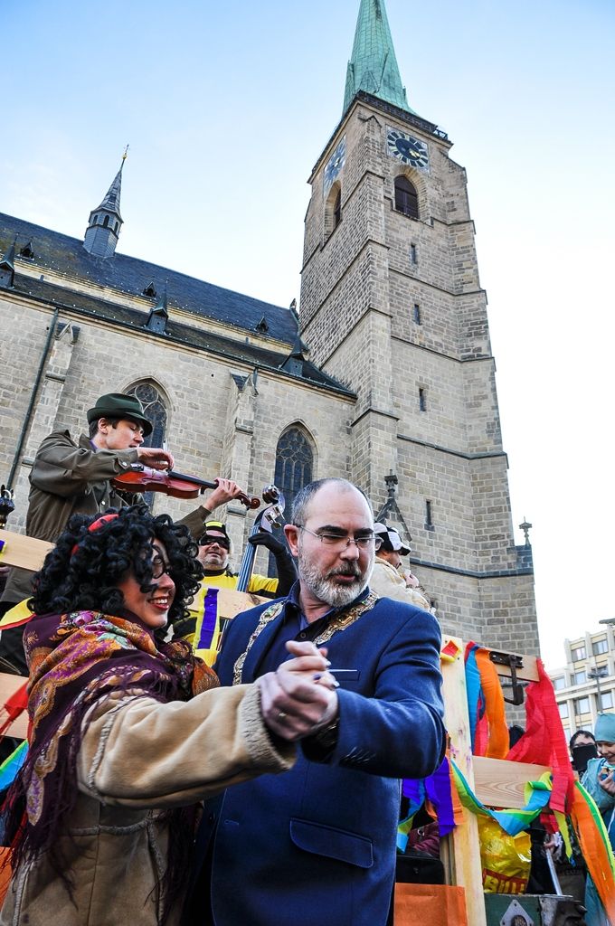 Masopustní masky prošly Plzní (foto: M. Pecuch, 25.2.2017)