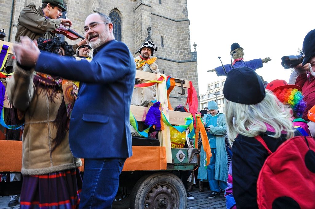 Masopustní masky prošly Plzní (foto: M. Pecuch, 25.2.2017)