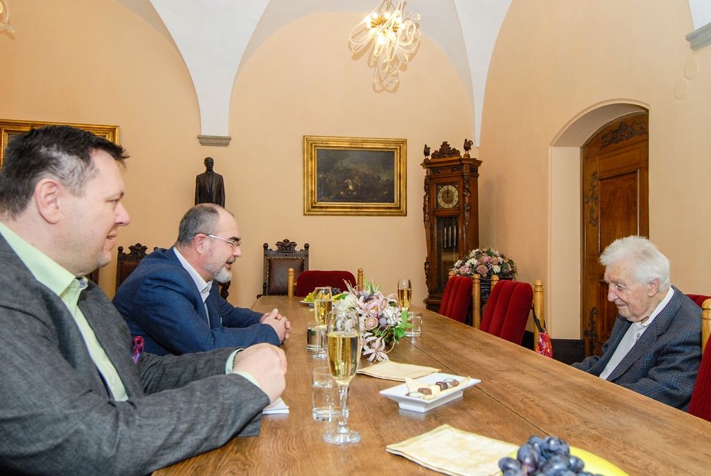 Primátor přijal Hanuše Salze (foto: M. Pecuch, 28.2.2017)