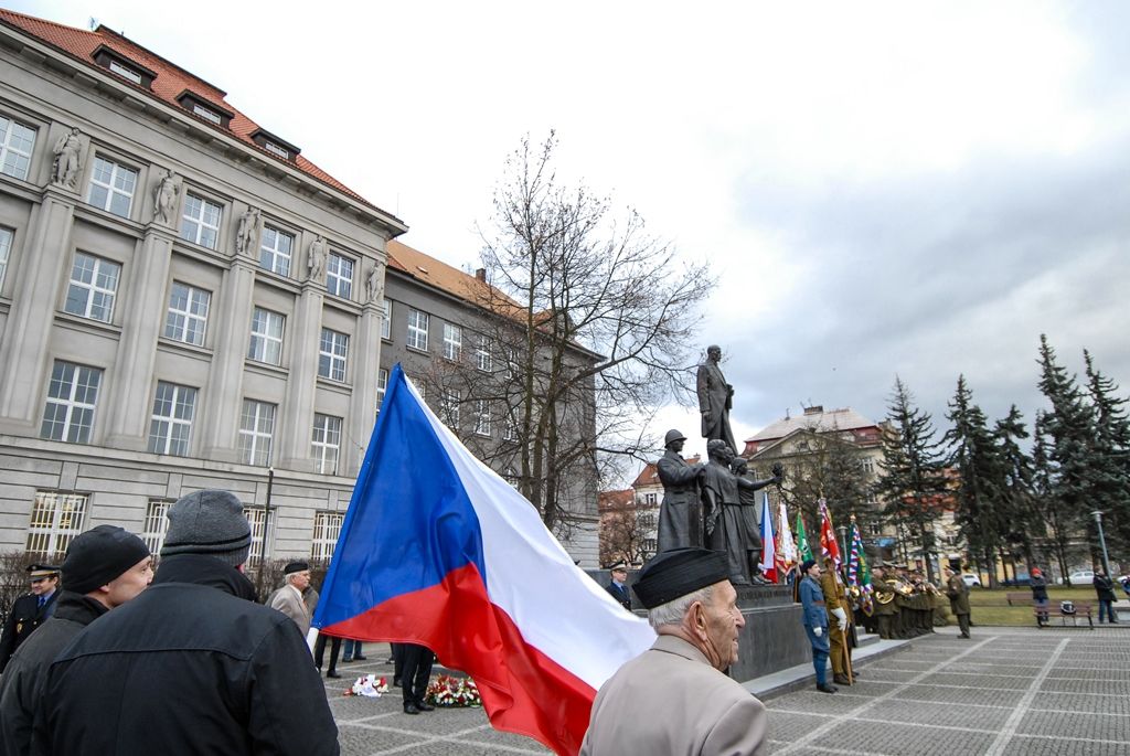 Plzeňané si připomněli výročí narození Tomáše Garrigua Masaryka (foto: M. Pecuch, 7.3.2017)