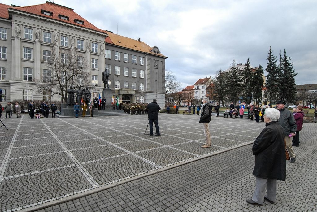 Plzeňané si připomněli výročí narození Tomáše Garrigua Masaryka (foto: M. Pecuch, 7.3.2017)
