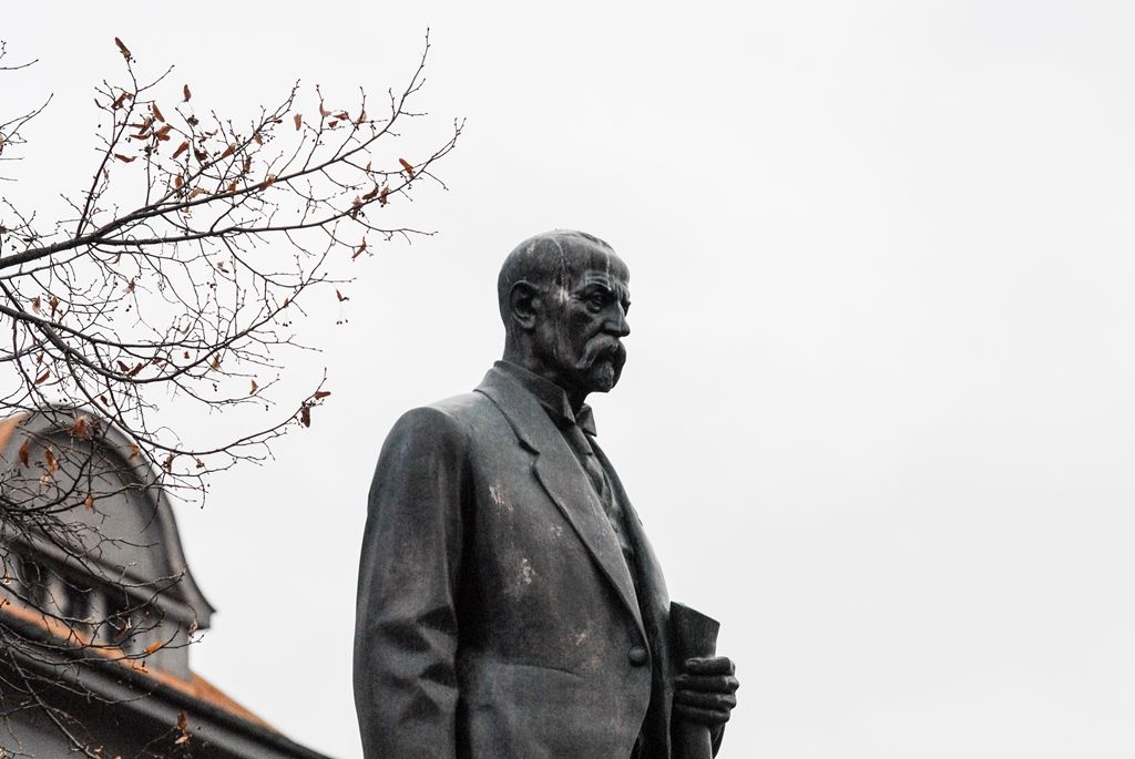 Plzeňané si připomněli výročí narození Tomáše Garrigua Masaryka (foto: M. Pecuch, 7.3.2017)