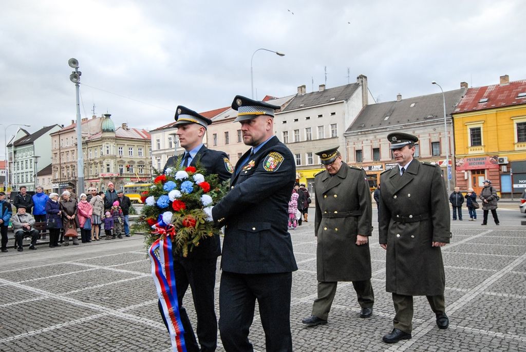 Plzeňané si připomněli výročí narození Tomáše Garrigua Masaryka (foto: M. Pecuch, 7.3.2017)
