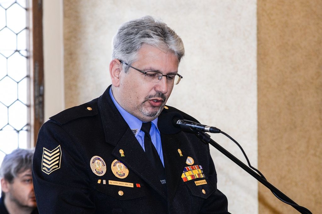 Primátor města ocenil přes šest desítek strážníků Městské policie Plzeň (foto: M. Pecuch, 19.4.2017)